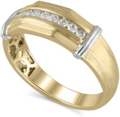 Certified Diamond (1/4 ct. t.w.) Ring in 14K Yellow and White Gold