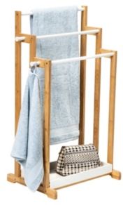 3-Tier Bamboo Bathroom Towel Rack