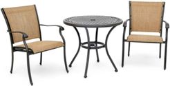 Beachmont Ii Outdoor 3-Pc. Dining Set (32" Round Bistro Table and 2 Dining Chairs), Created for Macy's