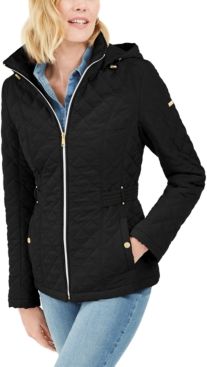 Hooded Quilted Water-Resistant Jacket