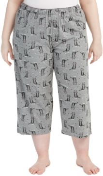 Plus Size Sweet Kitty Temp Tech Capri Pajama Pants