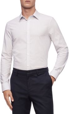 Stretch Cotton Dobby Stripe Button-Down Shirt