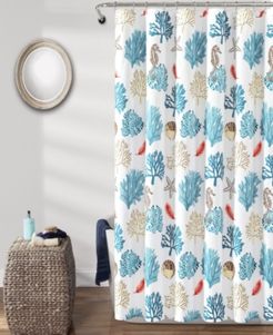 Coastal Reef Feather 72" x 72" Shower Curtain Bedding