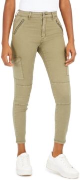 High-Rise Cargo Ankle Jeans