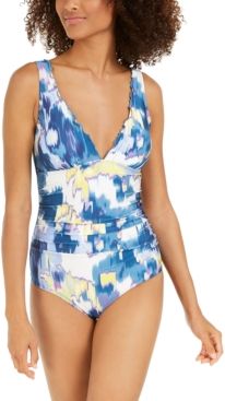 Printed Ruffled One-Piece Swimsuit Women's Swimsuit