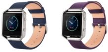 Unisex Fitbit Blaze Assorted Genuine Leather Watch Replacement Bands - Pack of 2