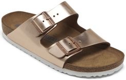Arizona Metallic Copper Leather Soft footbed Casual Sandals from Finish Line