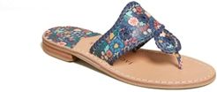 Jacks Icon Floral Flat Sandals