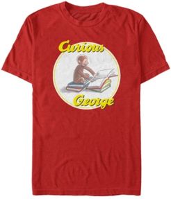 Curious George Men's Reading Poster Short Sleeve T-Shirt