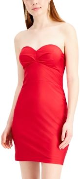 Juniors' Strapless Gathered Dress