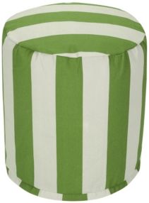 Vertical Stripe Ottoman Round Pouf 16" x 17"