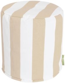 Vertical Stripe Ottoman Round Pouf 16" x 17"