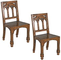 Gothic Revival Rectory Chair, Set of 2