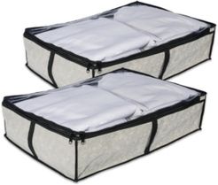 Medium Damask Under-The-Bed Soft Storage Set of 2