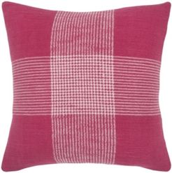 Plaid Polyester Filled Decorative Pillow, 20" x 20"