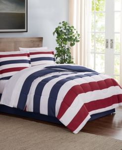 Modern Stripe 8-Pc. Queen Comforter Set, Created for Macy's Bedding