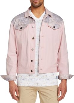 Slim-Fit Stretch Queen Coral Trucker Jacket