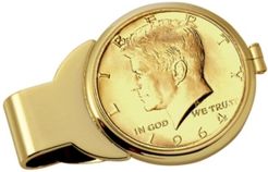 Gold-Layered Jfk 1964 First Year of Issue Half Dollar Coin Money Clip