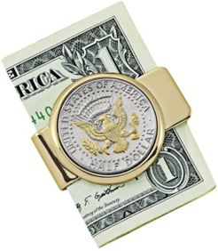 Selectively Gold-Layered Presidential Seal Jfk Half Dollar Coin Money Clip