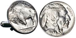 Buffalo Nickel Coin Cuff Links