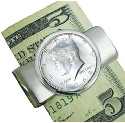 1964 First-Year-Of-Issue Silver Jfk Half Dollar Coin Money Clip