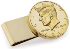 Gold-Layered Jfk Half Dollar Stainless Steel Coin Money Clip