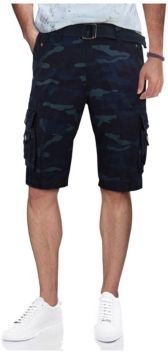 Belted Snap Detail Cargo Shorts