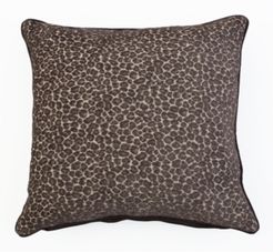20x20 Cher Cheetah Chenille Pillow in Brown