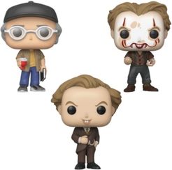 Pop Movies it Chapter 2 Collectors Set 2 - Shop Ceeper, Pennywise with Partial Make Up, Pennywise In Pinstripe Suit
