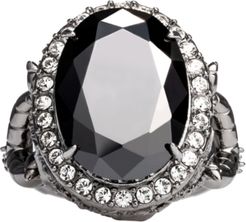 Disney's Maleficent Crystal Statement Ring in Black Rhodium-Plated Sterling Silver