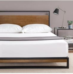Suzanne Metal and Wood Platform Bed with Headboard, Full