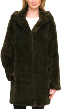 Hooded Faux-Fur Coat