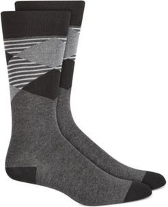 Oversized Striped Argyle Socks, Created for Macy's