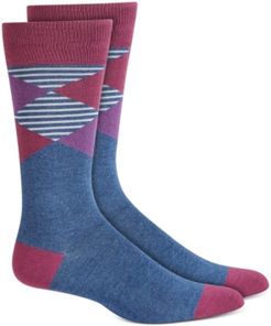 Oversized Striped Argyle Socks, Created for Macy's