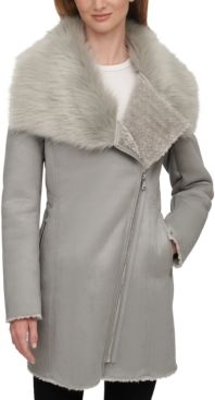 Asymmetrical Faux-Shearling Coat