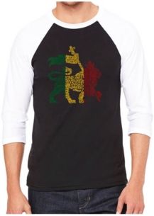 Lion Men's Raglan Word Art T-shirt