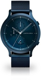 All Blue Chronograph with Blue-Tone Stainless Steel Mesh Bracelet Watch, 42mm