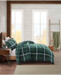 Flannel Plaid King Comforter Set