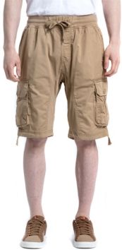 Fine Twill Jogger Shorts with Cargo Pockets