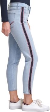 Tribeca Side-Stripe Skinny Jeans