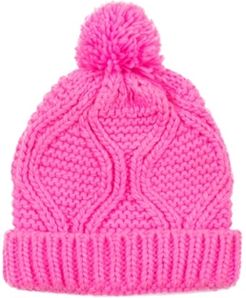 Chenille Fold-Over Beanie with Pom-Pom