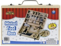 16 Pieces Metal Tool Kit with Wood Box