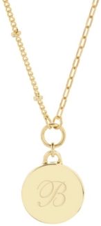 14K Gold Plated Paige Initial Pendant