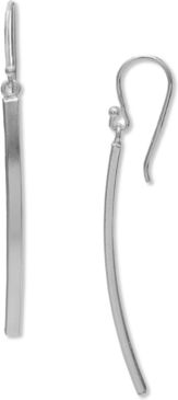 Curved Bar Drop Earrings in Sterling Silver, Created for Macy's