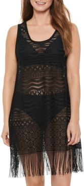 Bemus Fringe Crochet Dress Cover-Up Women's Swimsuit