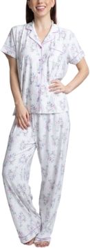 Printed Short Sleeve Pajama Set