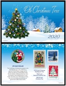 2020 Christmas Greetings Coin and Stamp Card