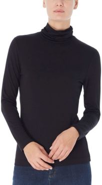 Long Shirred Neck Pullover Top