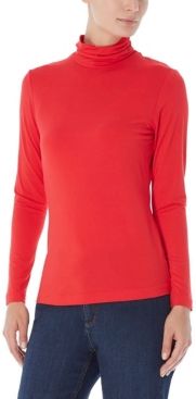 Long Shirred Neck Pullover Top