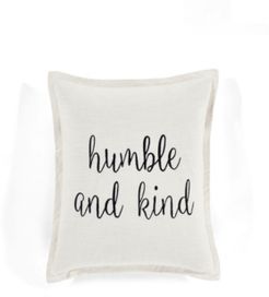 Humble and Kind Script Decorative Single Pillow Cover, 20" x 20"